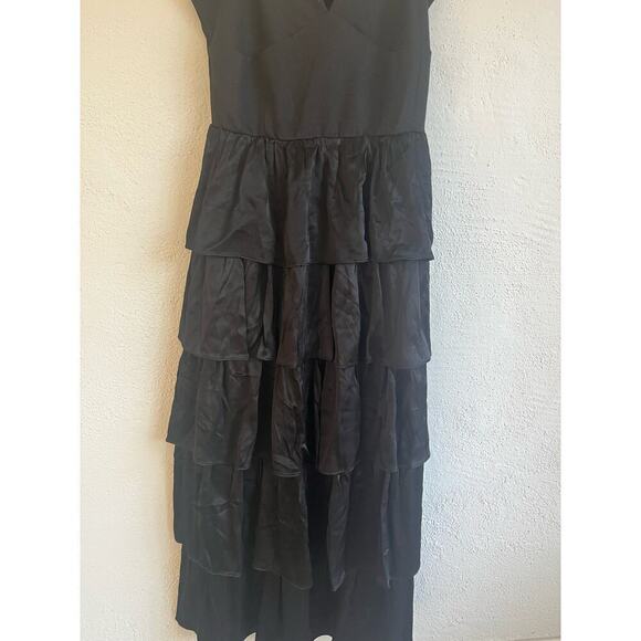 Anthropologie Endless Rose Women's Black Mixed Media Maxi Dress, Size M… - Picture 7 of 9
